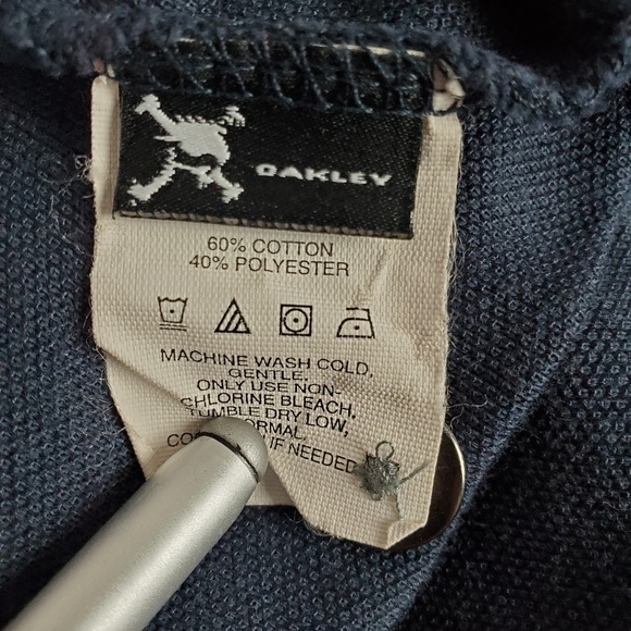 5/$10 BUNDLE ME! Oakley Mens Polo Shirt Navy Size Large G43 - Picture 6 of 6
